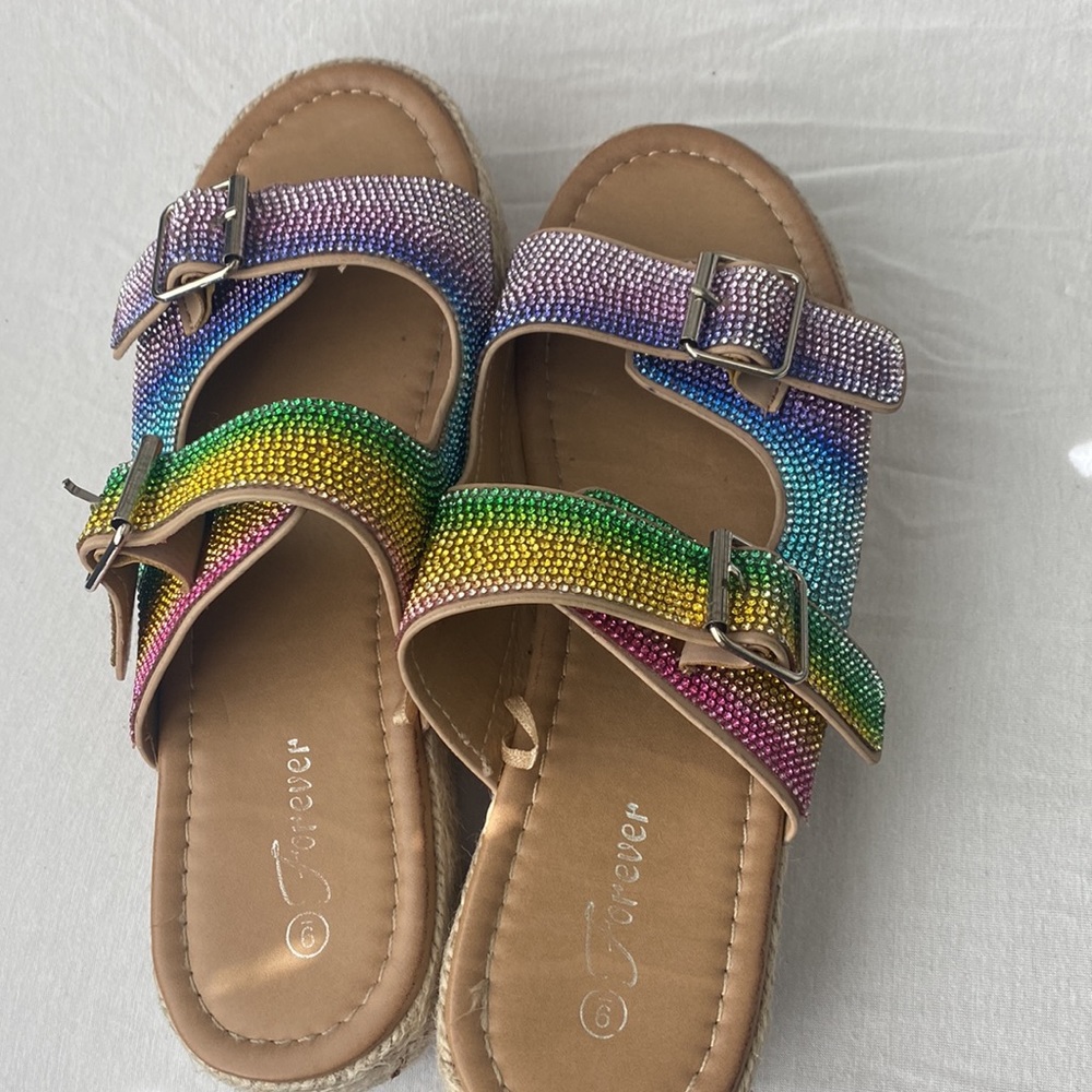 Multi color forever sandals - Picture 4 of 7